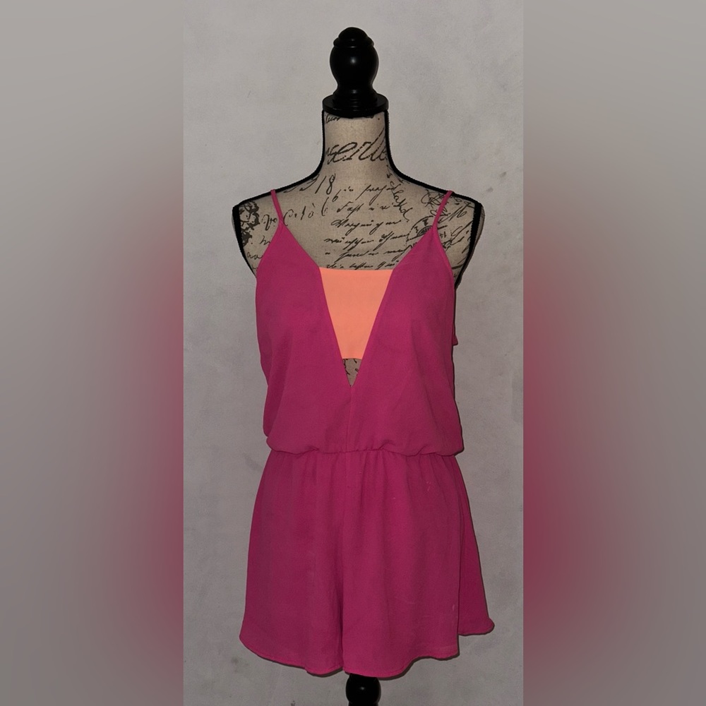 Lush hot pink romper w/skort